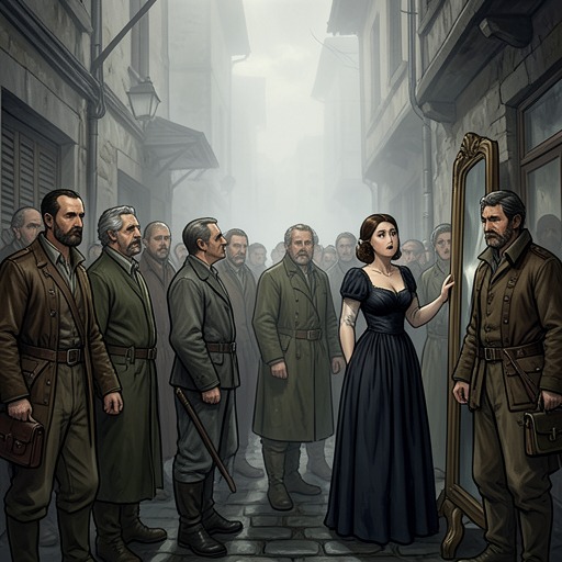 Disguise and Misrecognition from "Queen of Hearts". This flow traces how mistaken identities enable Bella’s crimes, misdirect the murder inquiry, and expose the limits of trusting appearances.