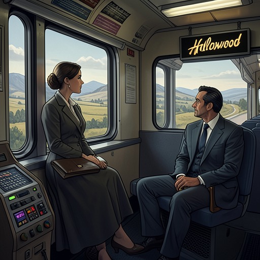 The Journey Through Hollywood from "Queen of Hearts". This flow traces Georgiana’s encounter with Hollywood’s seductive celebrity culture and her growing ability to distinguish attention from genuine attachment.