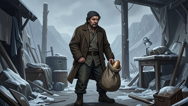 Bread and Sentence from "Les Misérables". Bread and Sentence A desperate theft Jean Valjean steals bread to feed his sister’s hungry children. The law treats the desperate act as a grave crime.