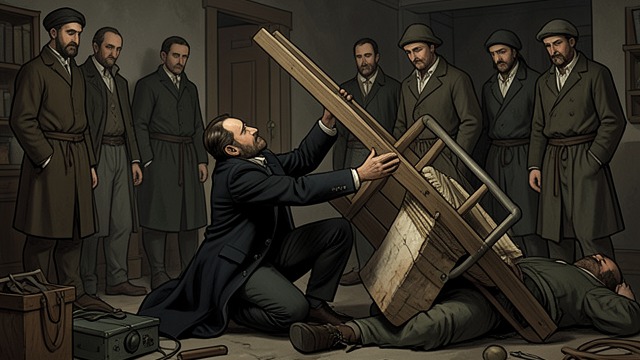 A Rescue Beneath the Cart from "Les Misérables". A Rescue Beneath the Cart A choice in public Old Fauchelevent is trapped under a fallen cart, and the bystanders hesitate to risk their safety.