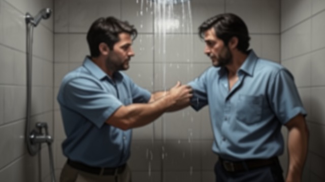 The Toronto Encounter from "Heated Rivalry". Curiosity Becomes Mutual A Risk in the Shower Room Shane discovers that Ilya is aroused too, and admits that he had been thinking about him.