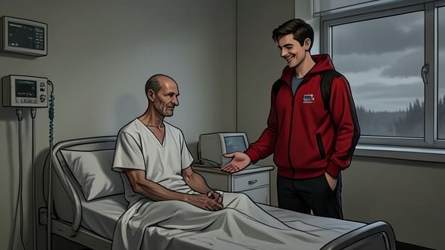 Ilya’s Hospital Visit from "Heated Rivalry". Care Beyond Rivalry A Quiet Visit Ilya comes to the hospital before leaving with his team.
