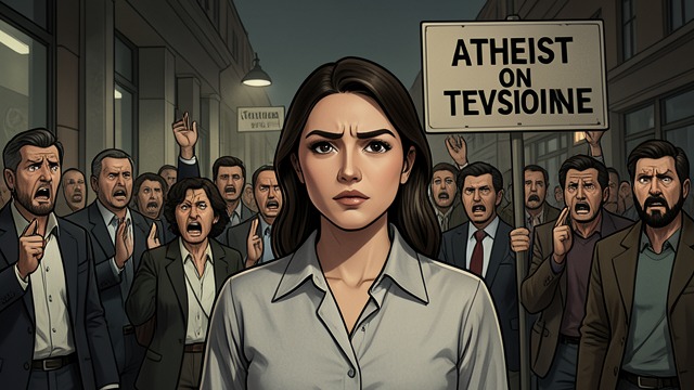 An Atheist on Television from "Lessons in Chemistry". An Atheist on Television A Direct Answer When a viewer asks about grace, Elizabeth says she is an atheist.
