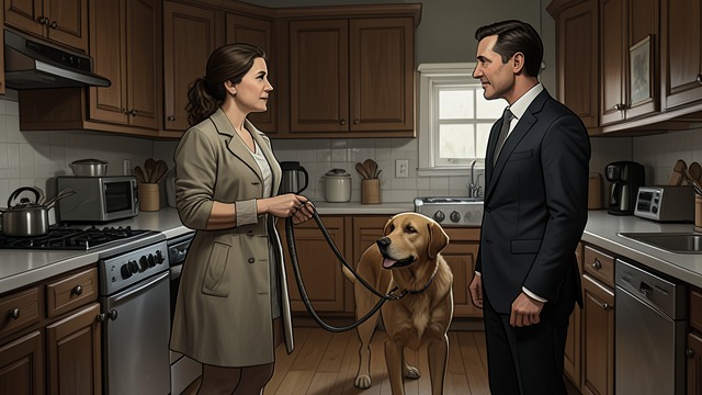 A Safety Decision from "Lessons in Chemistry". A Safety Decision Precaution Chosen Elizabeth insists that Calvin use a leash with Six-Thirty.