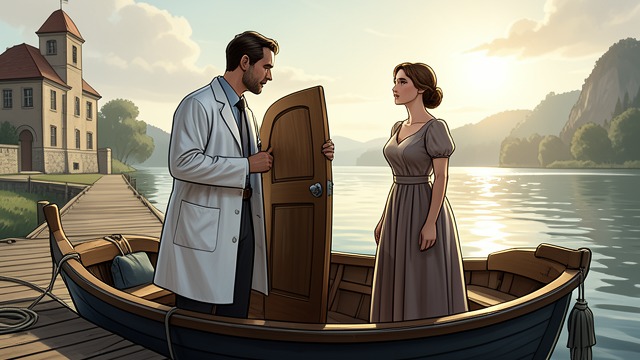 Mason Opens the Boathouse from "Lessons in Chemistry". Mason Opens the Boathouse An Invitation to Return Dr. Mason visits Elizabeth and reminds her that a place is available in his boat.