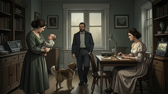 Friends Become Co-Parents from "Lessons in Chemistry". Friends Become Co-Parents A Shared Routine Harriet cares for Madeline, while Six-Thirty walks and protects her.