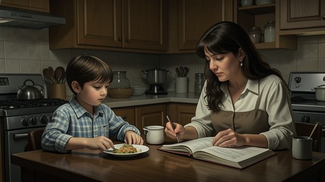 A Moment for the Mother from "Lessons in Chemistry". A Moment for the Mother A Repeated Instruction Elizabeth ends episodes by telling children to set the table so their mothers can take a moment for themselves.