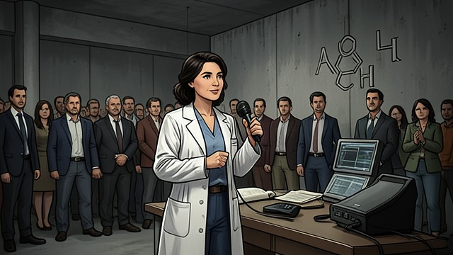 A Farewell with an Audience from "Lessons in Chemistry". A Farewell with an Audience The Host Announces Her Exit Elizabeth tells viewers she is leaving the show to return to science.