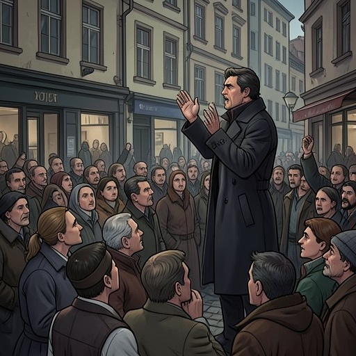 The Venticelli’s Economy of Rumor from "Amadeus". This flow traces how the Venticelli convert private anxieties into public stories and shape the play’s atmosphere of surveillance.