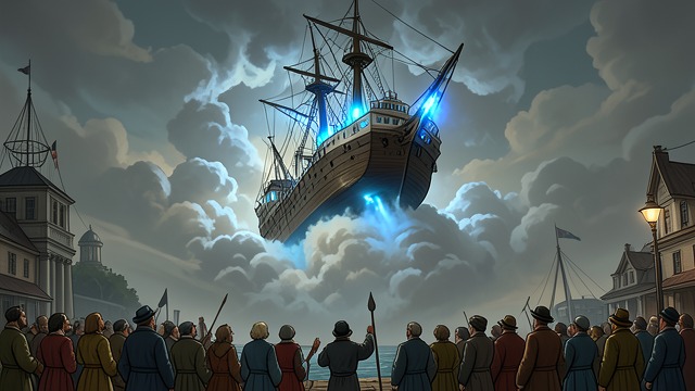 Routine Departure from "Aniara". Routine Departure The launch sequence Aniara rises from Earth through familiar gyromantic procedures.