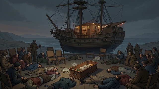 The Grave Confirmed from "Aniara". The Grave Confirmed A phrase fulfilled The ship continues toward Lyra as its inhabitants die and its interior becomes a tomb.