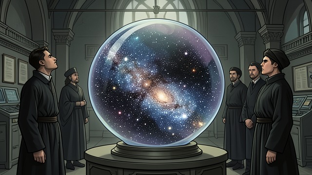 Knowledge Meets Mystery from "Aniara". Knowledge Meets Mystery A new account of space The chief astronomer questions whether what surrounds the ship is ordinary physical space.