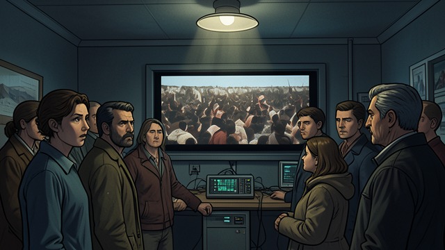 Spectators at the Kill from "Aniara". Spectators at the Kill A risk-free gaze The passengers crowd around Mima to observe conflicts and deaths on Gond and elsewhere.