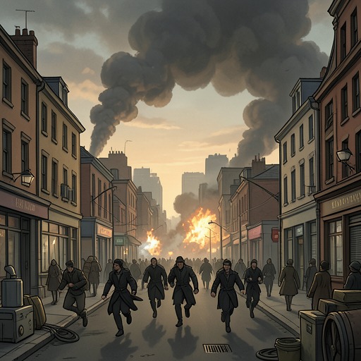 The Violence of Earth and Its Aftermath from "Aniara". This flow connects nuclear destruction on Earth with the memories, guilt, and fear that accompany the refugees into space.