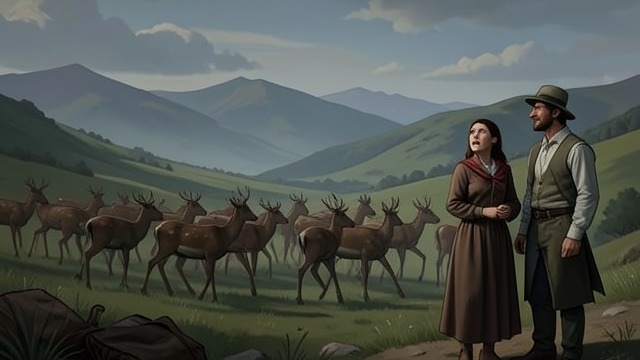 The Deer and the Claim from "H is for Hawk". A Beautiful Sight Reframed Shared Wonder Helen watches a herd of fallow deer move across a valley and is eager to share the sight with a local couple.