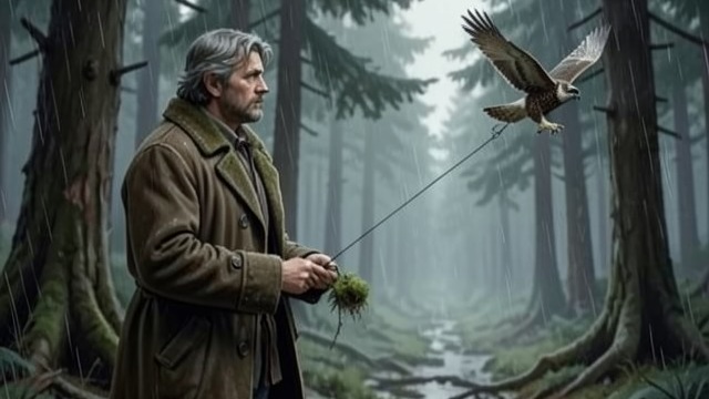 The Hawk Disappears from "H is for Hawk". Loss in the Storm The Broken Line White leaves Gos tethered outside while he attends to other tasks.