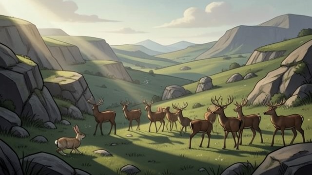 The Chalk Valley from "H is for Hawk". A Wider Country The Animals Gather Helen follows Mabel’s attention beyond a familiar boundary and sees a hare and a herd of deer in a chalk valley.