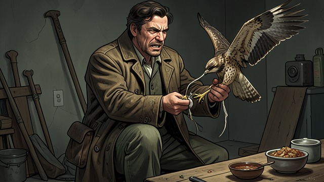 The Hawking Failure from "H is for Hawk". A Broken Lesson The Failed Call White calls Gos from a distant perch but does not know how to teach a reliable return.