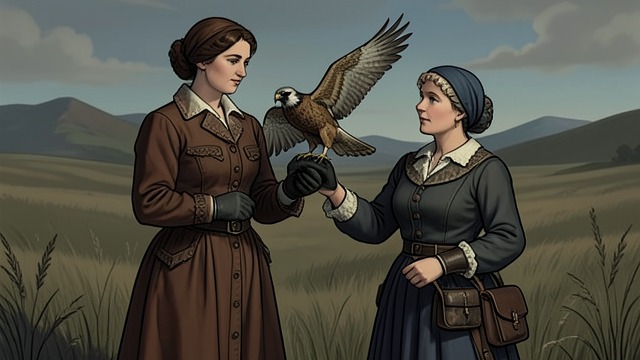 A Partner in Flight from "H is for Hawk". Holding the Hawk Shared Practice Helen teaches Christina how to hold Mabel and release her for a flight across the field.