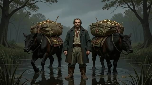 The Flock Dwindles from "Candide". The Flock Dwindles Fortune lost by increments The Red sheep carrying treasure die, disappear into a marsh, or fall from precipices.