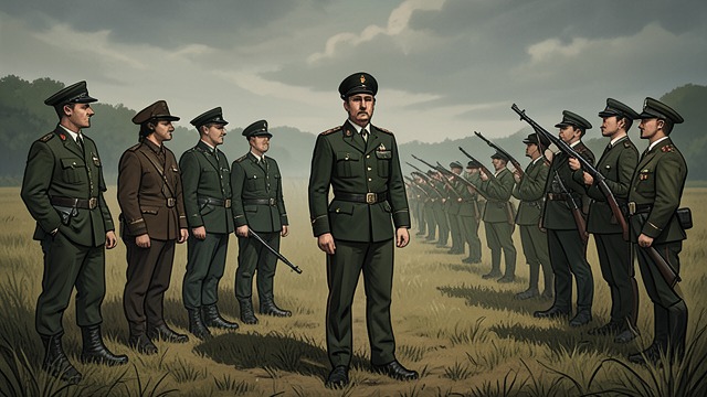 An Admiral Made an Example from "Candide". An Admiral Made an Example Punishment for failure Candide sees Admiral Byng shot by firing squad.