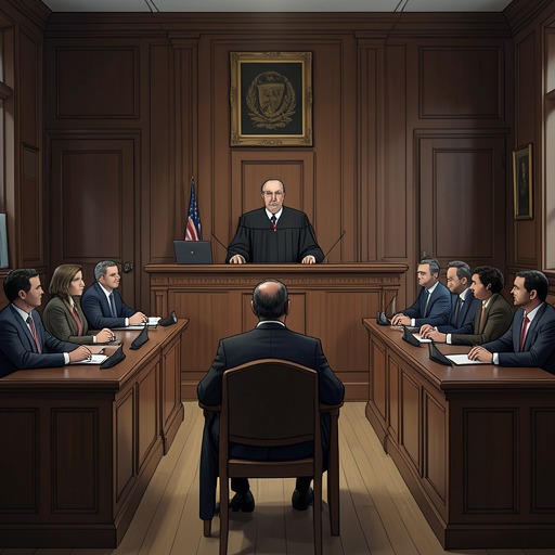 The Trial as a Contest of Credibility from "Presumed Innocent". This flow traces the courtroom struggle over whose character and interpretation jurors will trust when direct proof is absent.