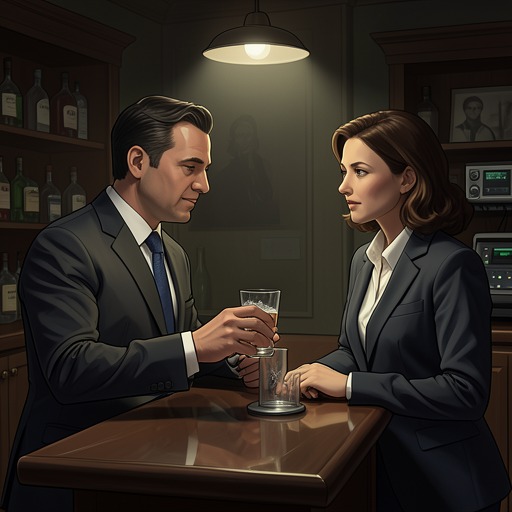 The Missing Glass from "Presumed Innocent". This flow follows the tumbler from an ambiguous crime-scene trace to a lost exhibit and, finally, a private confrontation with its meaning.