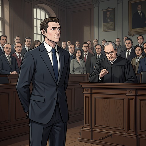 Rusty's Professional Fall from "Presumed Innocent". This flow follows Rusty's transformation from senior prosecutor to accused defendant and, eventually, caretaker prosecutor marked by public suspicion.
