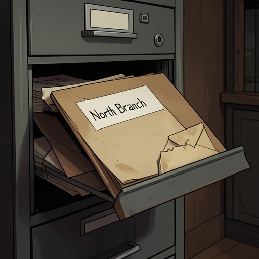 The North Branch File from "Presumed Innocent". This flow follows a forgotten bribery allegation from Carolyn's unfinished inquiry to Leon Wells's account of a corrupt judge.