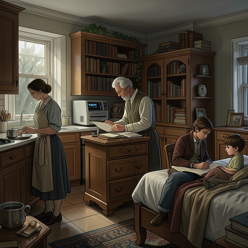 Secrets Across Generations from "Presumed Innocent". This flow traces how concealed histories shape Rusty's relationships with both his parents and his son.