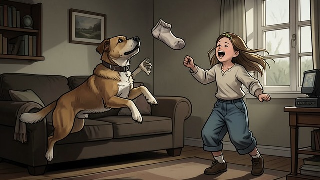 The Sock-Ball Brother from "The Art of Racing in the Rain". Play as belonging Becoming part of the family When Zoë is very young, Enzo becomes the monkey in the family’s game of tossing a sock ball.