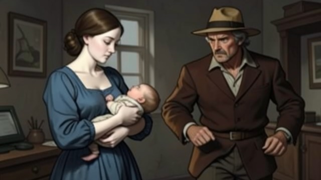 The Child Hidden at Home from "The Most Precious of Cargoes". The Child Hidden at Home Quiet care and constant risk Poor Woodcutter’s Wife tries to keep the baby quiet when her husband returns from work.
