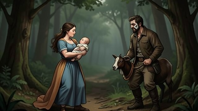 Seeking the Forest Man from "The Most Precious of Cargoes". Seeking the Forest Man A desperate search Poor Woodcutter’s Wife knows that the baby cannot thrive without milk.