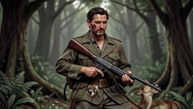 A Feared Presence from "The Most Precious of Cargoes". A Feared Presence Life beyond the settlement The Man with the Goat and Shattered Face lives alone in a dense grove with a rifle and a goat.