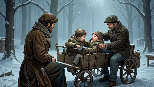 A Father’s Decision from "The Most Precious of Cargoes". A Father’s Decision A family in peril In the wagon, Zacharie Grumberg watches Dinah struggle to feed their twins.