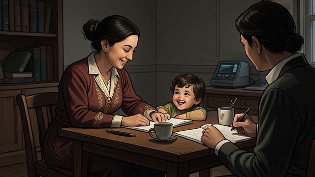 The Mother’s Lap from "The Most Precious of Cargoes". The Mother’s Lap A settled closeness The girl sits comfortably on Poor Woodcutter’s Wife’s lap while they sell cheese.