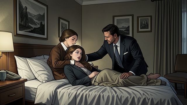 The Room Invasion from "The Godmother". The Room Invasion Cliff enters Rachel’s hotel room under the pretext of delivering papers, pushes her onto the bed, and gropes her.
