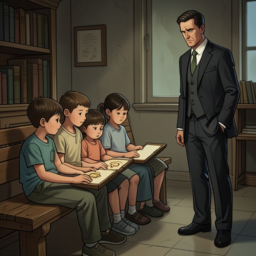 The Children Stay on Earth from "Peacemaker". Jase’s promise and the political commitments surrounding the children resist a plan to send the Reunioners away to Maudit.