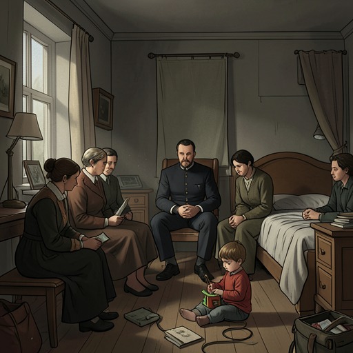 Cajeiri's Household of Friends from "Peacemaker". Cajeiri learns to lead his small household by protecting his guests, trusting his young guards, and treating friendship as a lasting mutual bond.