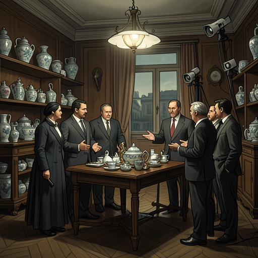 The Museum as a Meeting Ground from "Peacemaker". The porcelain exhibition brings human guests, political elites, and civic history into one room, making cultural exchange visible while security tensions…