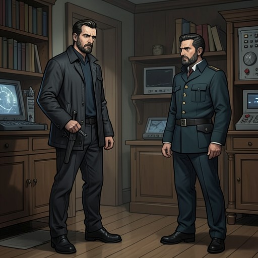 Banichi's Wounded Loyalty from "Peacemaker". Banichi struggles to remain on duty after confronting Haikuti, while Bren’s concern turns the bodyguard’s stubbornness into a question of trust and care.