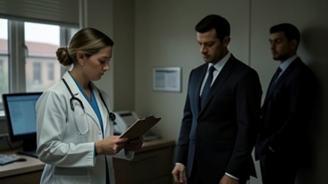 The Diagnosis and Suspicion from "Gente que viene y ¡Bah!". A medical fact becomes a marital crisis Juan learns the diagnosis A pediatrician confirms that Óscar has achondroplasia.
