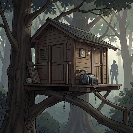 The Treehouse as a Symbol of Chosen Futures from "Gente que viene y ¡Bah!". The treehouse imagery links Bea’s return to creative work with Diana’s recovery and the possibility of building a shared future without erasing the past.