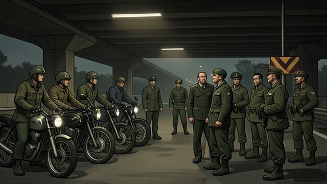 Kimberley Turns Restless from "Heart of the Hunter". Kimberley Turns Restless Riders Reach Checkpoints Motorcyclists travel north and gather near military roadblocks.