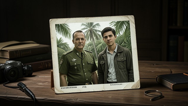 A Personal Connection Revealed from "Heart of the Hunter". A Personal Connection Revealed An Old Photograph The Director shows Mentz a photograph of himself beside a young Thobela in Dar es Salaam.