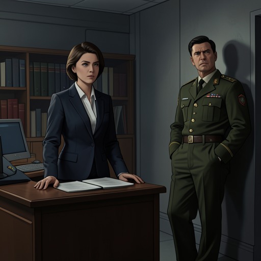 Mentz and the Director from "Heart of the Hunter". This thread follows the partnership between Janina Mentz and the Director as mentorship, confidence, and suspicion shift under pressure.