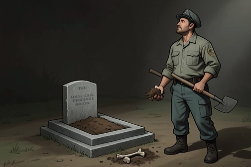 The secret burial of the unidentified man from "The Thursday Murder Club". The secret burial of the unidentified man is pieced together from a grave that should have held Sister Margaret alone.