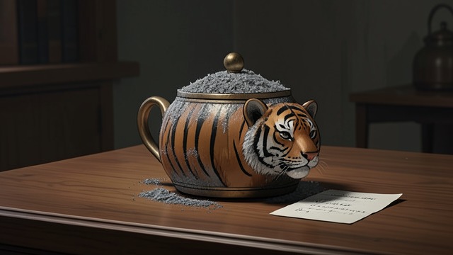 A Tea Caddy Holds a Marriage from "The Thursday Murder Club". A Tea Caddy Holds a Marriage Grief changes the ashes Bernard replaces Asima’s ashes with a convincing mixture and hides the real remains in a tiger-shaped tea…