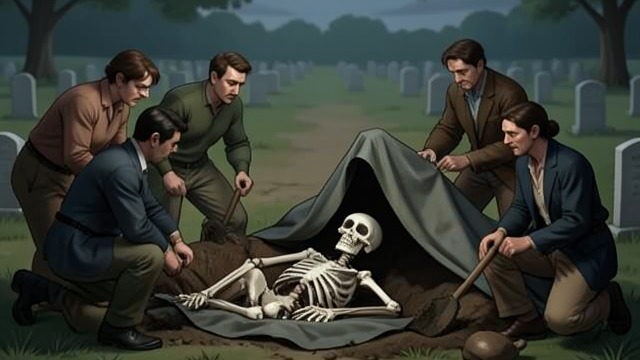 Hidden Lives Surface from "The Thursday Murder Club". Hidden Lives Surface A grave holds more than one history The second skeleton reveals that the cemetery contains a burial concealed from the official record.