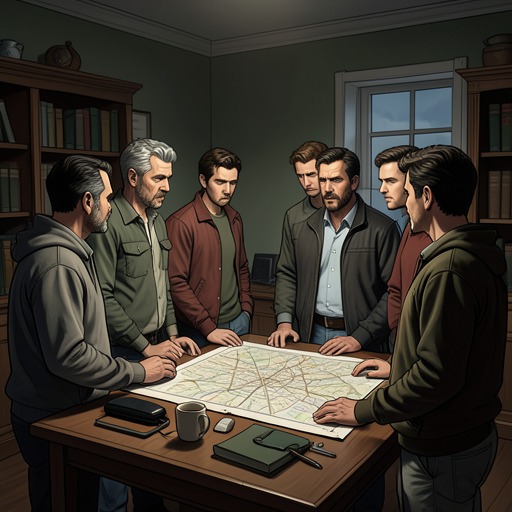 The Thursday Murder Club Takes the Curran Case from "The Thursday Murder Club". This flow traces the club’s transition from solving cold cases for pleasure to investigating a live murder alongside the police.